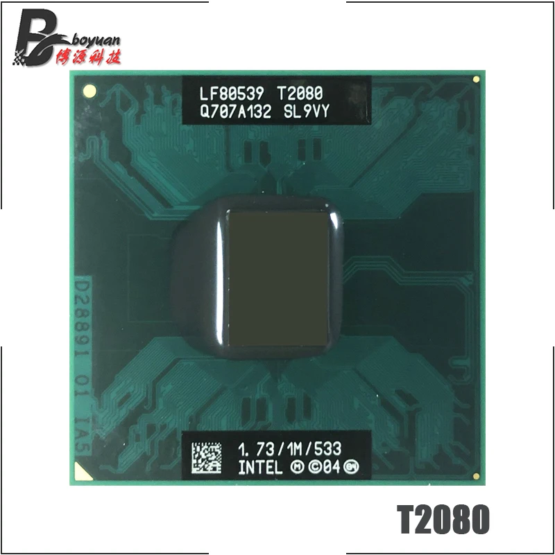 Двухъядерный процессор Intel Pentium T2080 SL9VY 1 7 ГГц двухпоточный Мб 31 Вт разъем M /