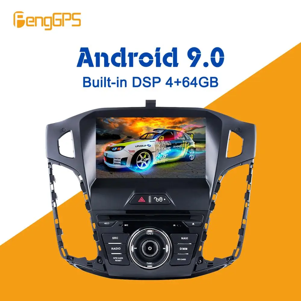 Android 9,0 PX5 4+ 64 ГБ Автомобильный dvd-плеер встроенный DSP Автомобильный мультимедийный радио для FORD FOCUS 2012- gps Навигация Аудио Видео