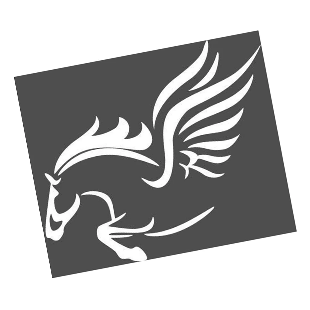 Pegasus Крылатая лошадь Белый Абстрактный автомобильный бампер виниловая