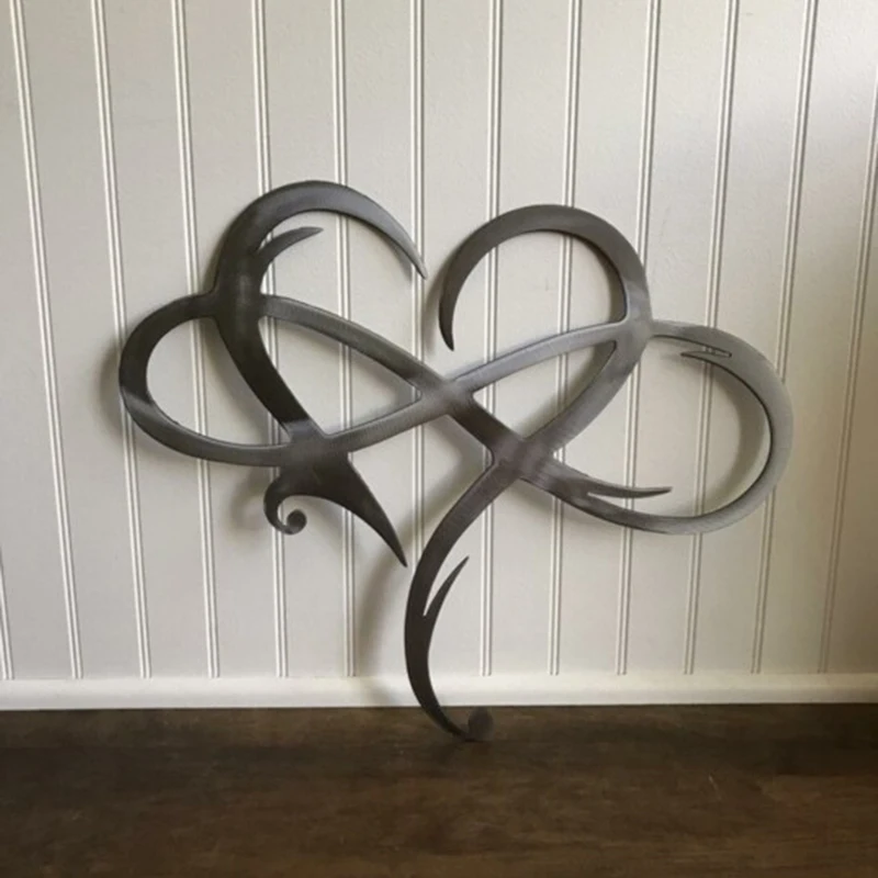 

Infinity Heart Metal Wall Decor Wall Art Love Wall Sign for Home Wedding Decor Family Gift for Couples P7Ding