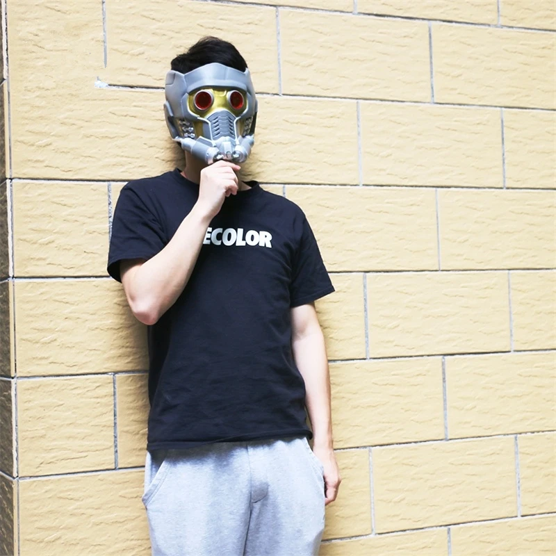 Маски супергероев для косплея Питер Джейсон Куилл светодиодный латексная маска