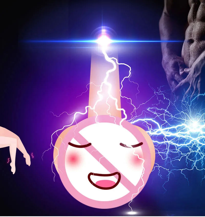 Электро-Стимуляция устройства целомудрия Мужской Пояс верности CBT кольцо на член