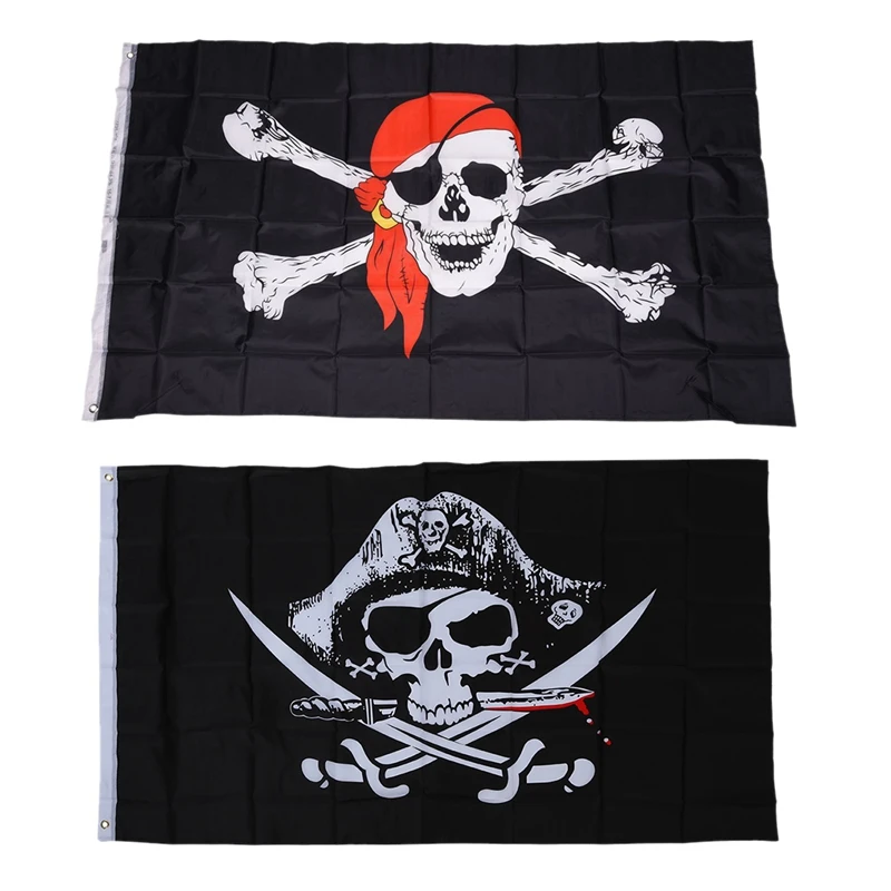 Пиратские флаги Карибский череп пиратский Скелет Sabre Jolly Roger 150x90 см новинка 3x5