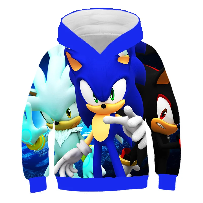 

Latest Children Oversized Hoodie Sonic Fashion Kids Clothes Girls Toddler Boys Pullover Unisex Casual Hooded Sweatshirts