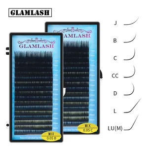 Ресницы для наращивания GLAMLASH Mix, 7  1515-2020-25 мм, из натуральной мягкой искусственной норки