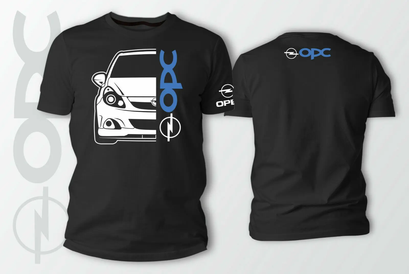 Opel Corsa D Opc Авто черная футболка 100% хлопок | Мужская одежда