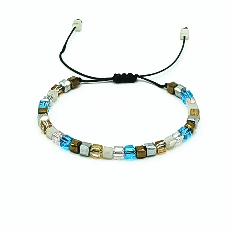 Модный кристаллический шарик браслет с подвесками цветные Кристальные