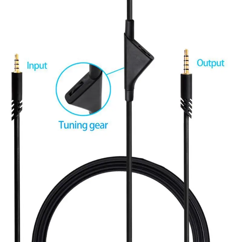 

Earphone Cable Audios Line Cord with Tuning Volume Control Function for for Logitech Astro A10 A40 A40tr Headset Accessories