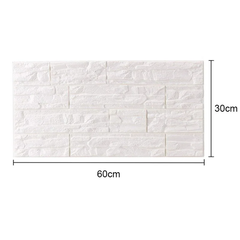 

Foam 3D Wall Stickers Self Adhensive Wall Brick Waterproof Wallpaper For Living Room Home Wall Decoration TV Background Stickers