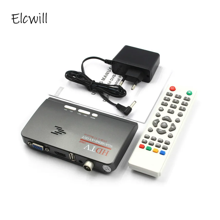 1080P HD TV DVB T/ T2 Set top Box цифровой спутниковый тюнер приемник HDMI совместимый/VGA/AV для