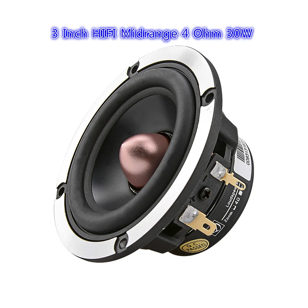 AOSHIKE 3 дюймовый Hifi Средний звуковой динамик автомобильный DSP аудио DIY 4 8 Ом 20 Вт 30 25