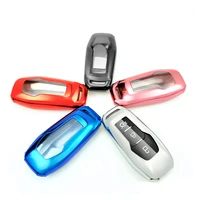 colorful full cover soft car key case protecrot shell for ford fusion escort mondeo everest ranger auto accessories keychain