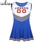 Мужское сексуальное нижнее белье, ночная рубашка для геев, мужской Трансвестит, костюм чарлидинга для ролевых игр, сексуальный клуб, темативечерние, плиссированное мини-платье