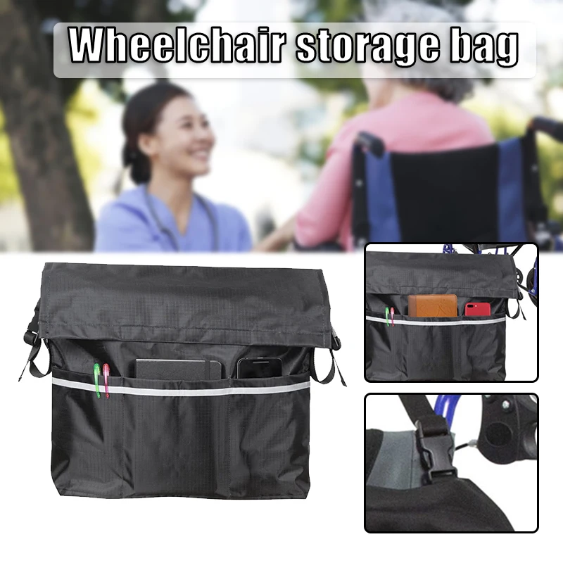 

Portable Wheelchair Bag With Adjustable Strap Multifunctional Univeral Hanging Storage Bag For Women Men Wheelchair Bag Storage