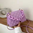 Шикарная женская маленькая сумка-мессенджер с цепочкой, классический дизайн, из искусственной кожи, Наплечная Сумка ярких цветов, сумки через плечо 2021