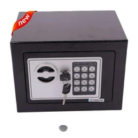 hot small black security steel digital electronic lock home office safe box