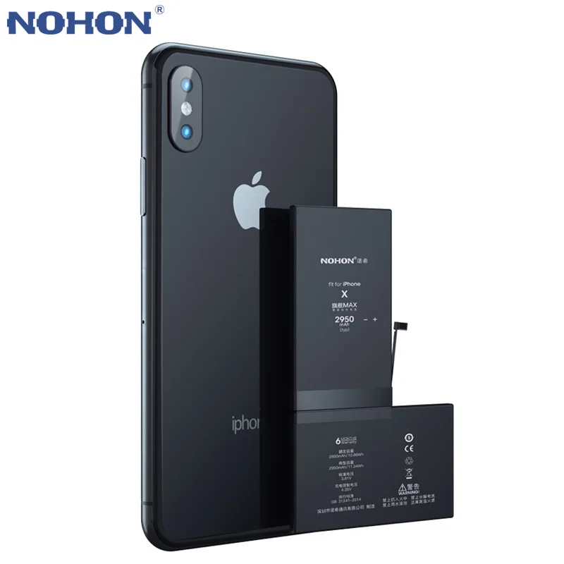 NOHON батарея для Apple iPhone 5S, 6, 6 S, 7 X сменные батареи, внутренняя батарея для телефона, батарея для iPhone6, iPhone7, iPhone, максимальная емкость