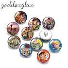 Disney из мультфильма История игрушек: Вуди, с рисунком Базза Лайтера одежда для улицы; 10 шт. Круглый Фото 18 мм кнопки для 18 мм Оснастки ожерелье, сделай сам, ювелирное изделие