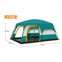 two bedroom one living room outdoor camping 6 people 8 people 10 people 12 people two bedroom one living room multi person camping rainproof tent