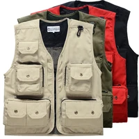 men multi pocket tooling warm vest mens spring autumn outdoor quick dry mountaineering and fishing photography vest