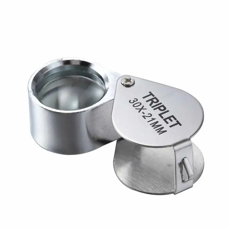 Mini Pocket Magnifying Glasses Portable Foldable Jewelry Glass 10X 20X 30X Magnification For Diamond Jewelers Tool | Инструменты