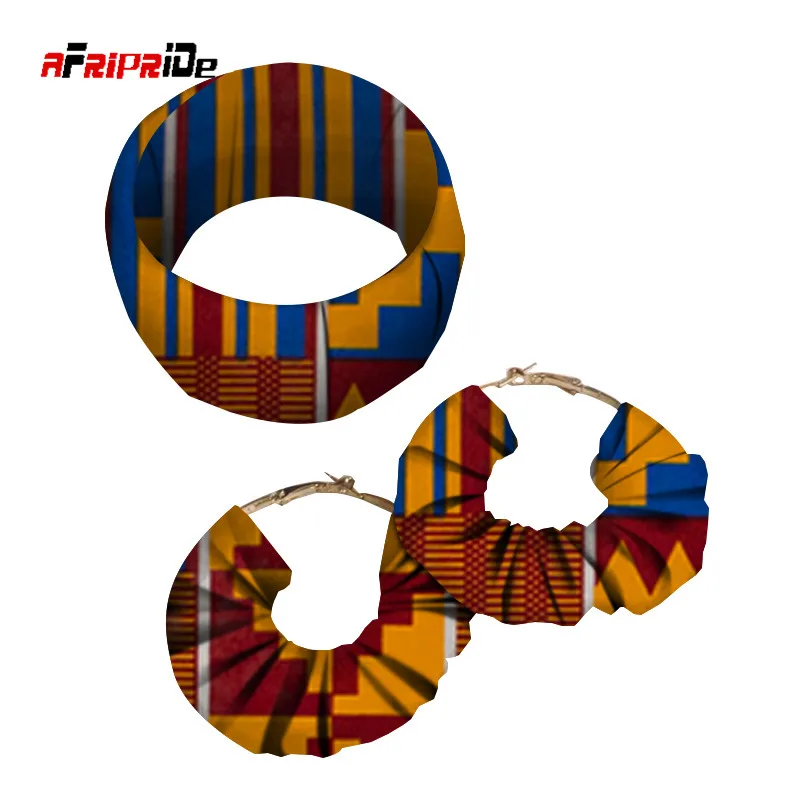 

Afripride New African Ankara Earring Set African Earrings & matching bangles ankara wax bangle and Africa Earring 2 pieces SP051