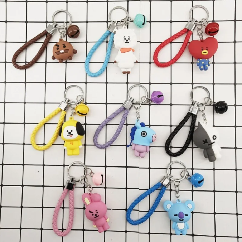 

HQBTSC Peripheral silicone keychain pendant hand rope doll doll bell pendant