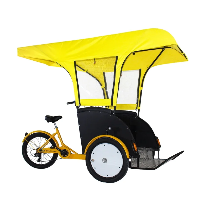 

Pedal Electric Pedicab Rickshaw Front Loading Reverse Passenger Tricycle Bicycle Adult Tricycles For Disabled