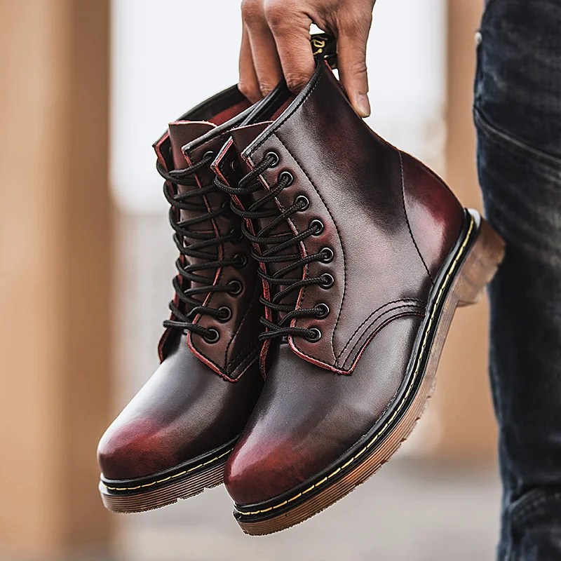 

Кожаная мужская повседневная спортивная обувь workshose, винтажная теннисная Мужская Спортивная обувь высокой безопасности 2020, модная мужская ...