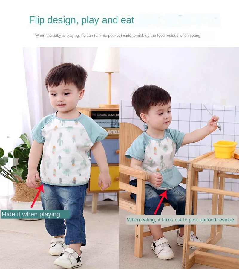 Детские нагрудники с рисунками из мультфильмов Водонепроницаемая детская