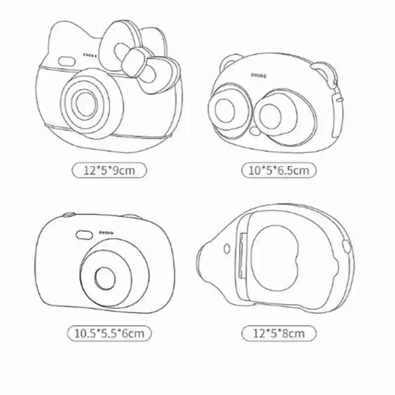 Симпатичная детская камера с 2-дюймовым сенсорным экраном цифровая принтер