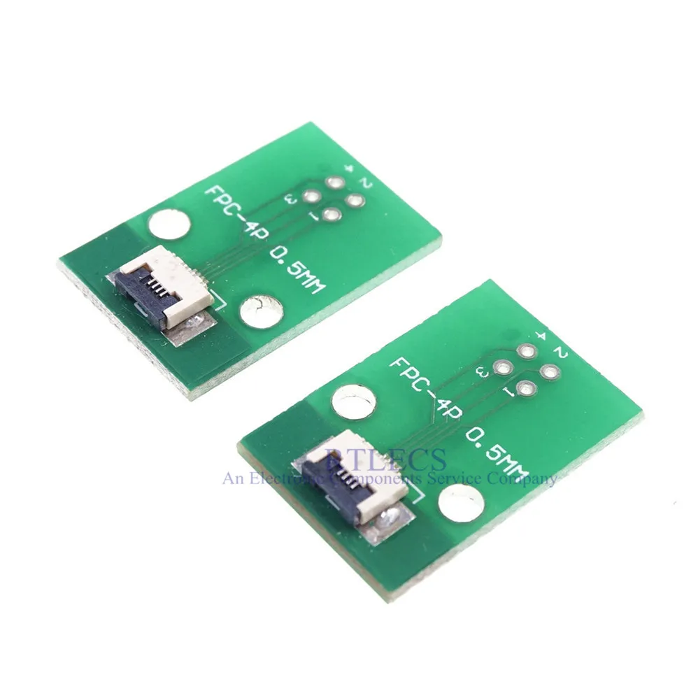 2 шт. Гибкий плоский кабель FFC FPC коннектор адаптер 4 Pin 0 5 мм до 54 шаг P 2x2 сквозные