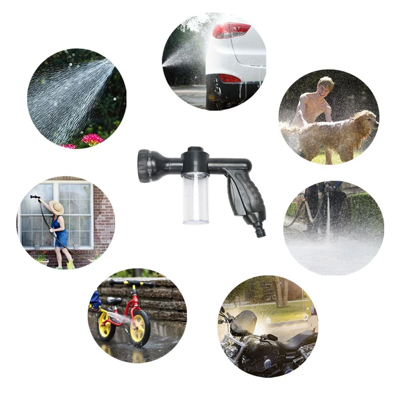 Садовый шланг насадка из пены 8 режимов регулируемый распылитель автомойка