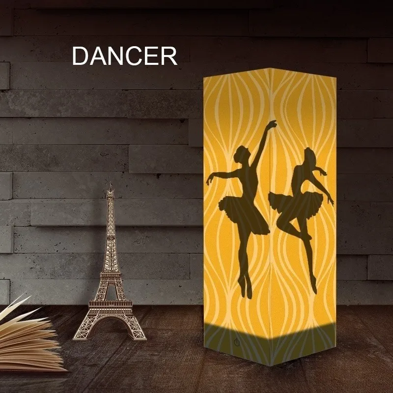 Бумажная настольная лампа для теней светодиодный ночник с принтом оленя балета