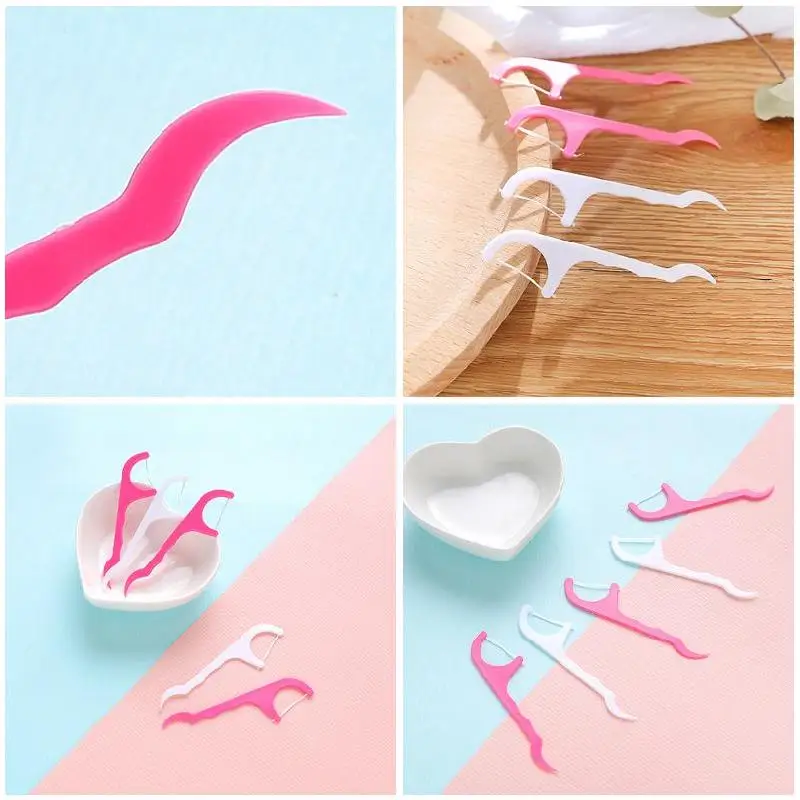 

5 Bag/set Dental Floss Pick Tooth Cleaner Sticks Oral Hygiene Care Teeth Interdental Cleaning Flosser Toothpick Tool Portable NN
