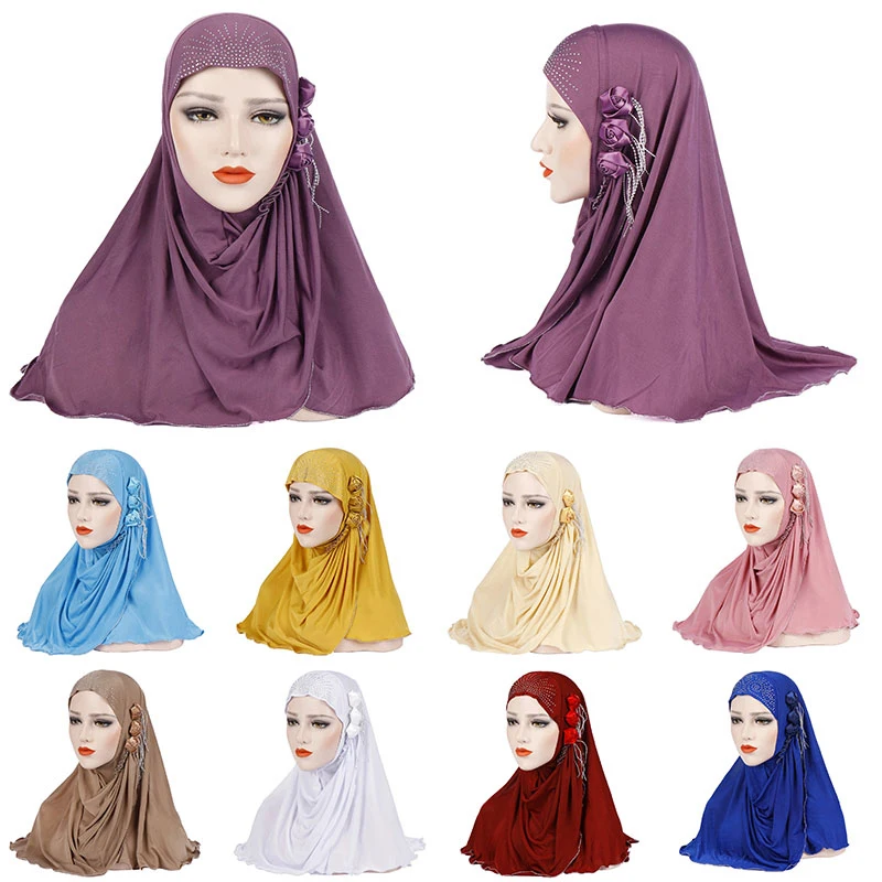 

Новый Малайзийский мусульманский хиджаб шарф с тремя цветами бахромой тюрбан шапка женский головной платок готовый к ношению хиджаб мусул...