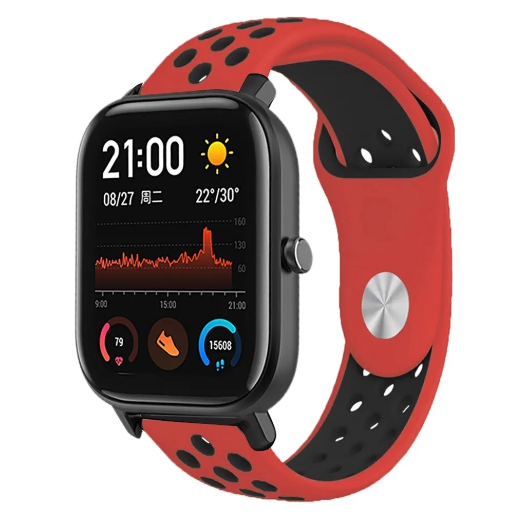 20 мм спортивный силиконовый ремешок защитный для Xiaomi Huami Amazfit GTS Bip BIT Lite Band защитный браслет чехол Аксессуары