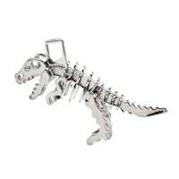 dinosaur skeleton charms zinc based alloy pendants animal silver color for diy necklace jewelry making 35mm x 28mm 2 pcs