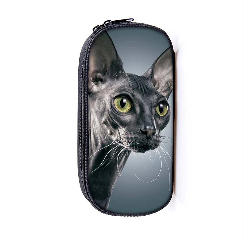 Симпатичные косметички в форме кота и сфинкса женская косметичка пенал для