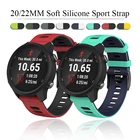 Ремешок силиконовый для Samsung Galaxy Watch 3 45 ммHuawei GT2 Pro 20 мм, сменный Браслет для Garmin Forerunner 645Samsung Watch 4, 22 мм
