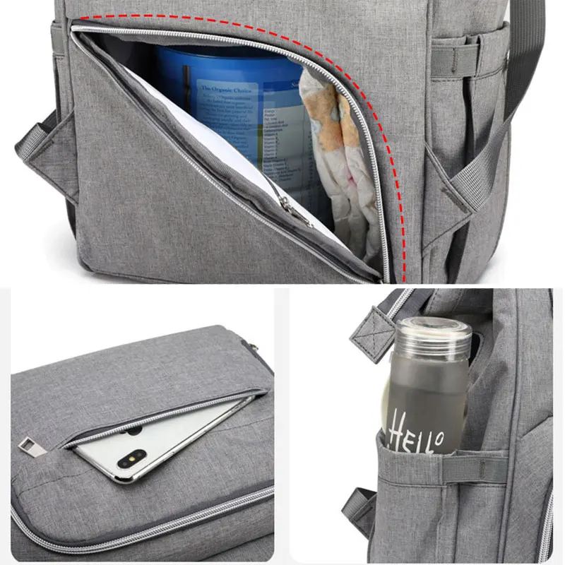 Улучшенная сумка для подгузников с USB портом Детская на крючок детской коляски