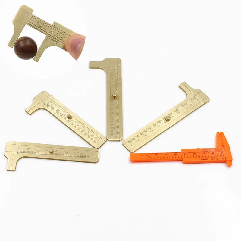 Мини латунные раздвижные Штангенциркули линейка микрометр измерительные