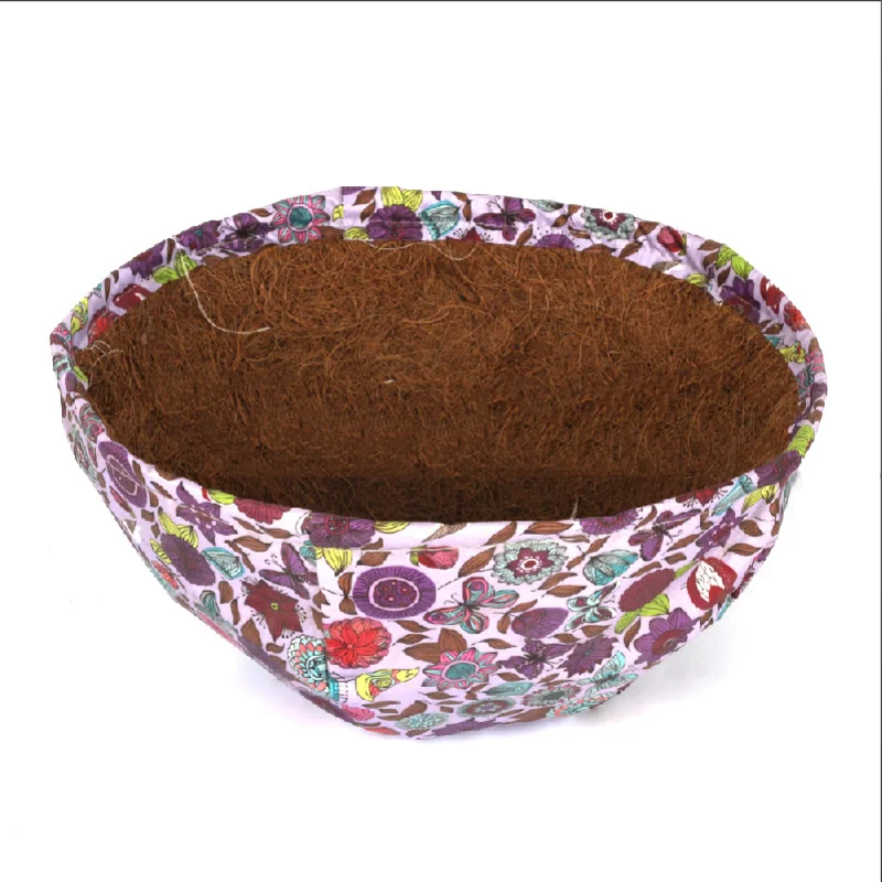 

Flower Basket Coconut Fiber Cloth Outer Three Sizes Garden Pots Breathable Light Convenient Handmade Good Workmanship Flower Pot
