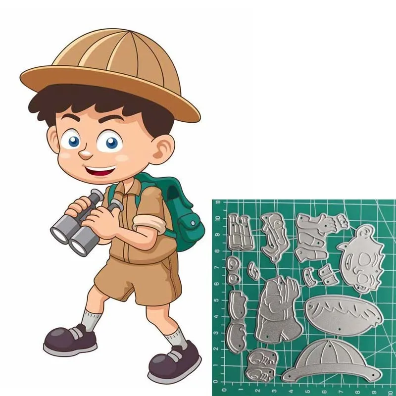 Приключения подростковый мальчик штампы Скрапбукинг металлическая резка