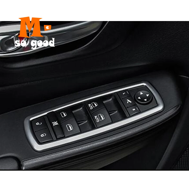 2014 2015 2016 2017 2018 для Jeep Cherokee KL автомобильный хромированный стеклоподъемник из АБС