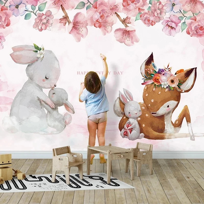 Самоклеящиеся обои для гостиной детской комнаты с изображением животных |