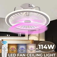 114W AC185-250V Dimmable LED Ceiling Fan Light Remote Control Fan With Lighting Adjustable Wind Speed LED Air Cooler Lamp
