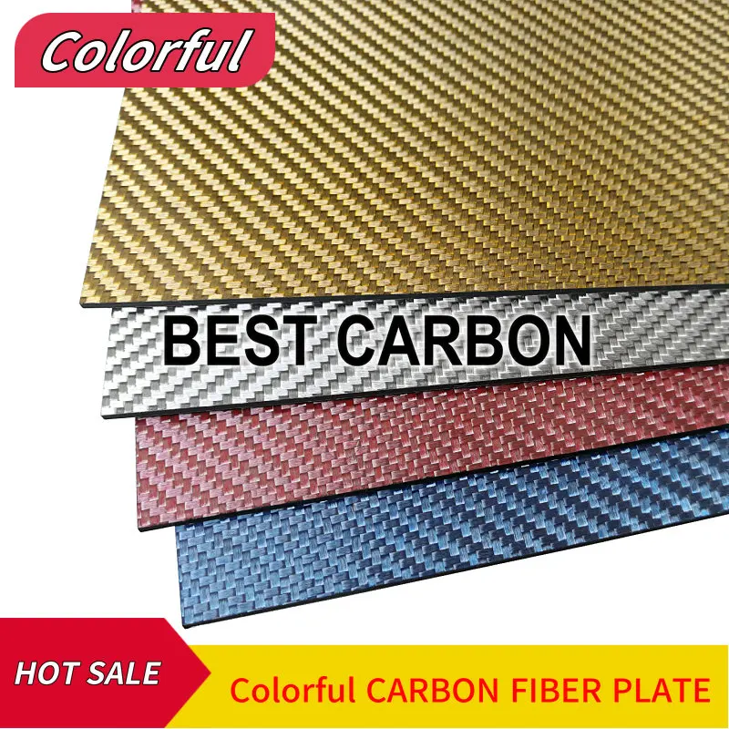 Бесплатная доставка цветная пластина из углеродного волокна толщиной 500 мм x 1 до 6