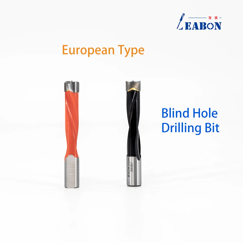 Blind Hole Drilling Bit European Type Woodworking Carbide Alloy CNC Router 5mm-15mm Dia.  57 70mm Length 10mm Shank