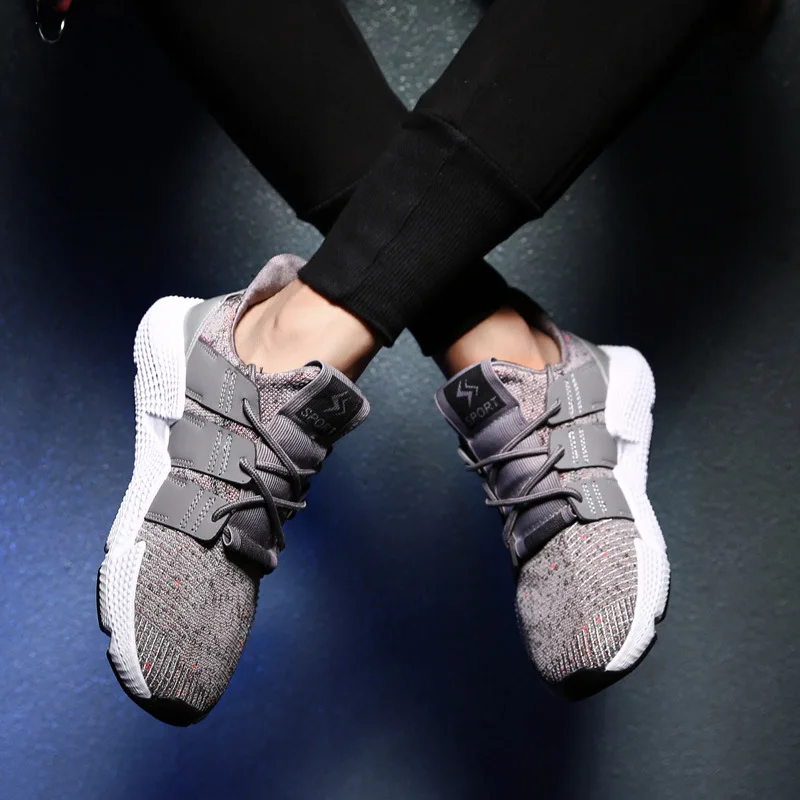 UPUPER Lightweight Men Sneakers Breathble Mesh Lace-up Shoes Adults Fashion Spring Autumn Cheap | Спорт и развлечения